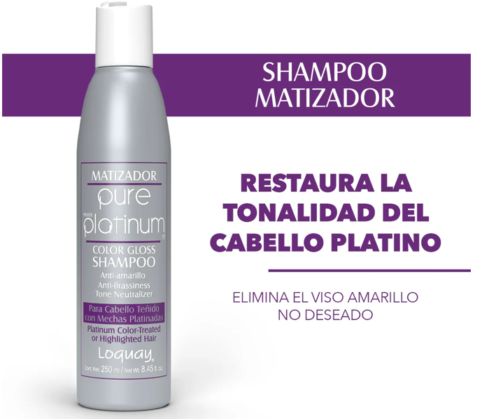 Shampoo Matizador Pure Platinum Loquay