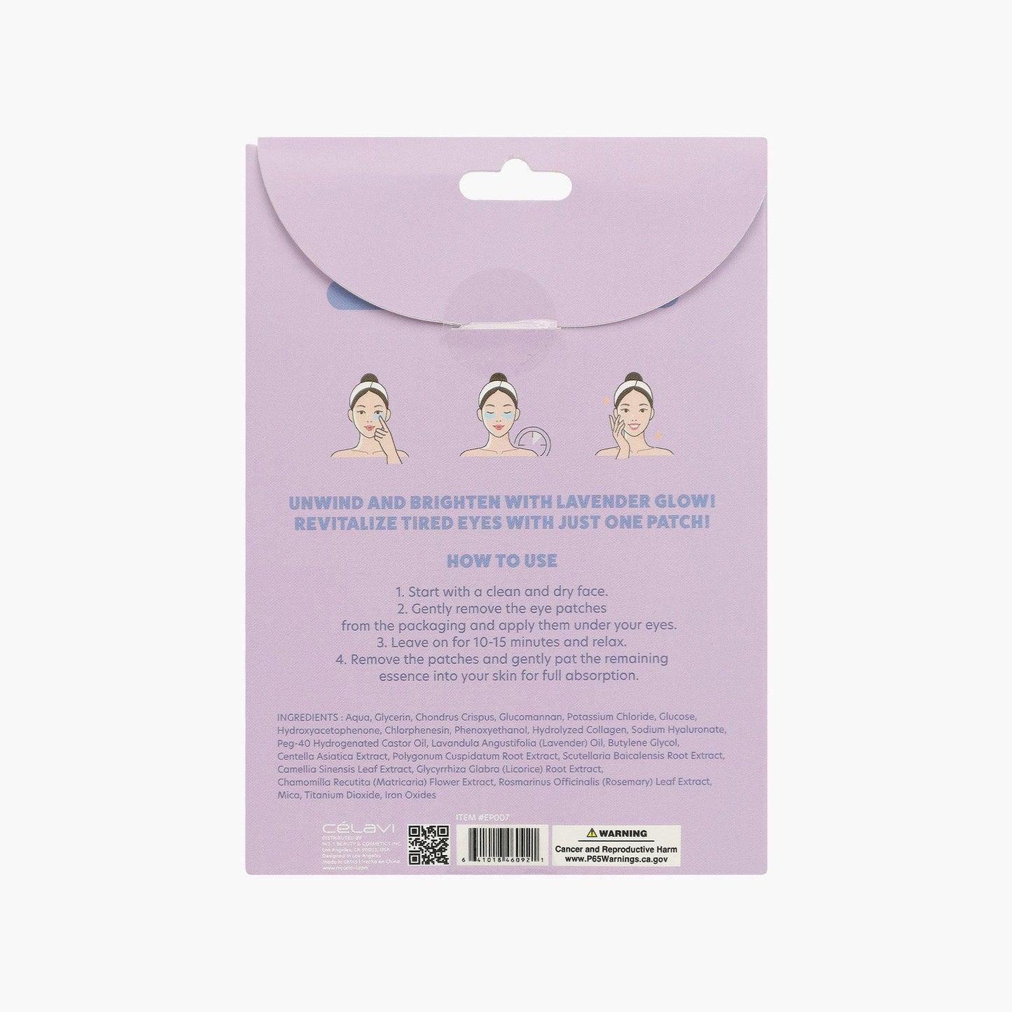 Parches de hidrogel con lavanda Celavi